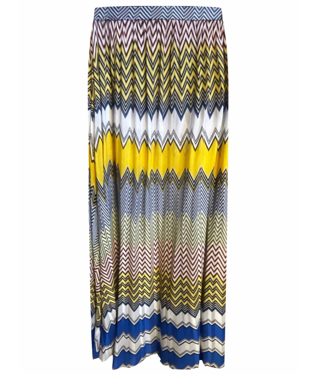 MISSONI Желтая вискозная юбка макси, фото 1