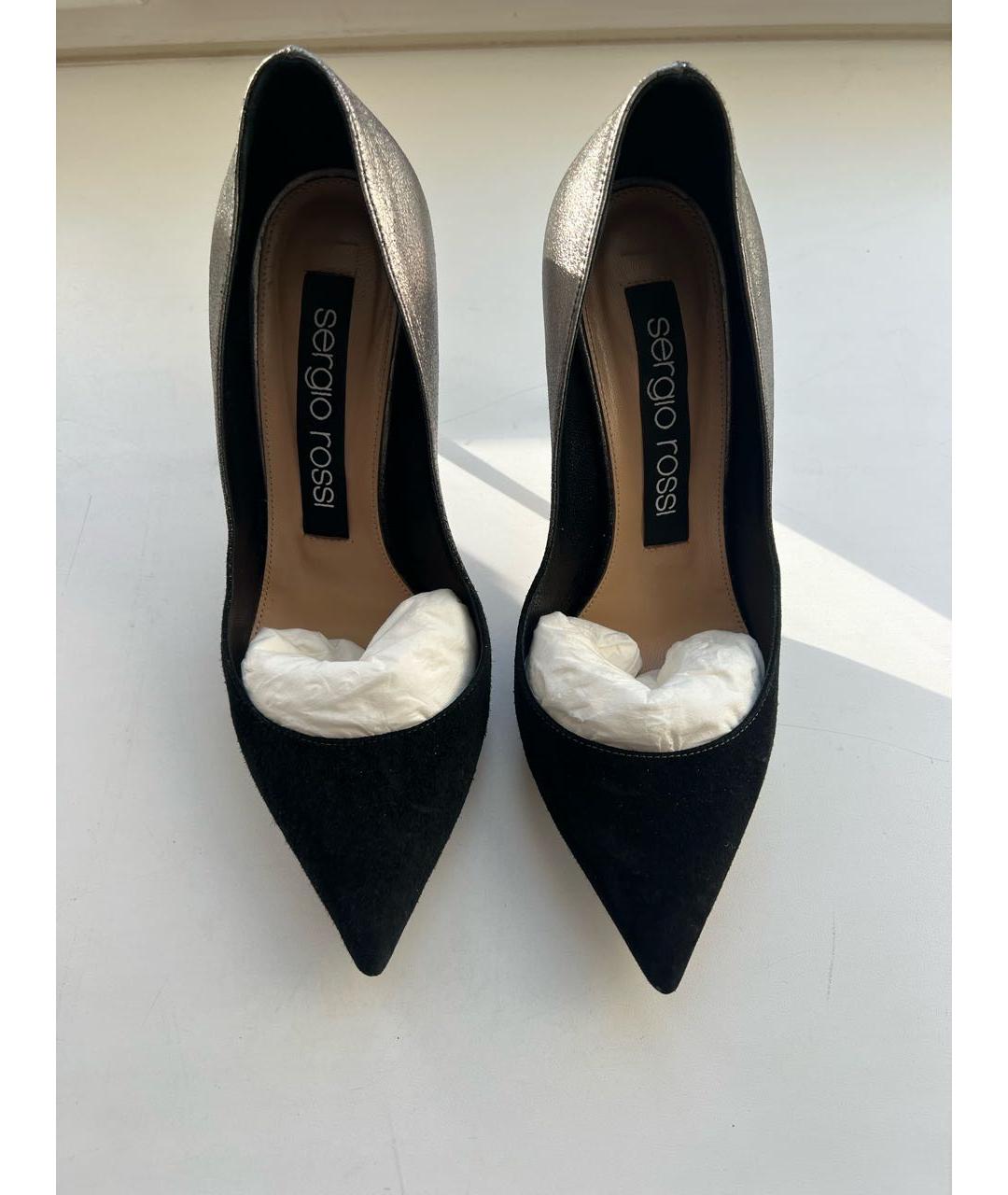 SERGIO ROSSI Черные замшевые туфли, фото 2