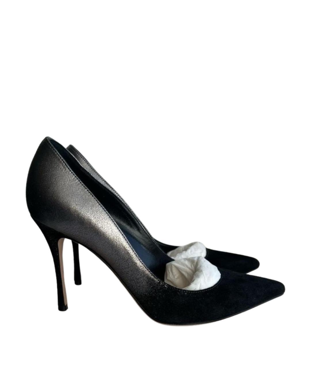 SERGIO ROSSI Черные замшевые туфли, фото 1