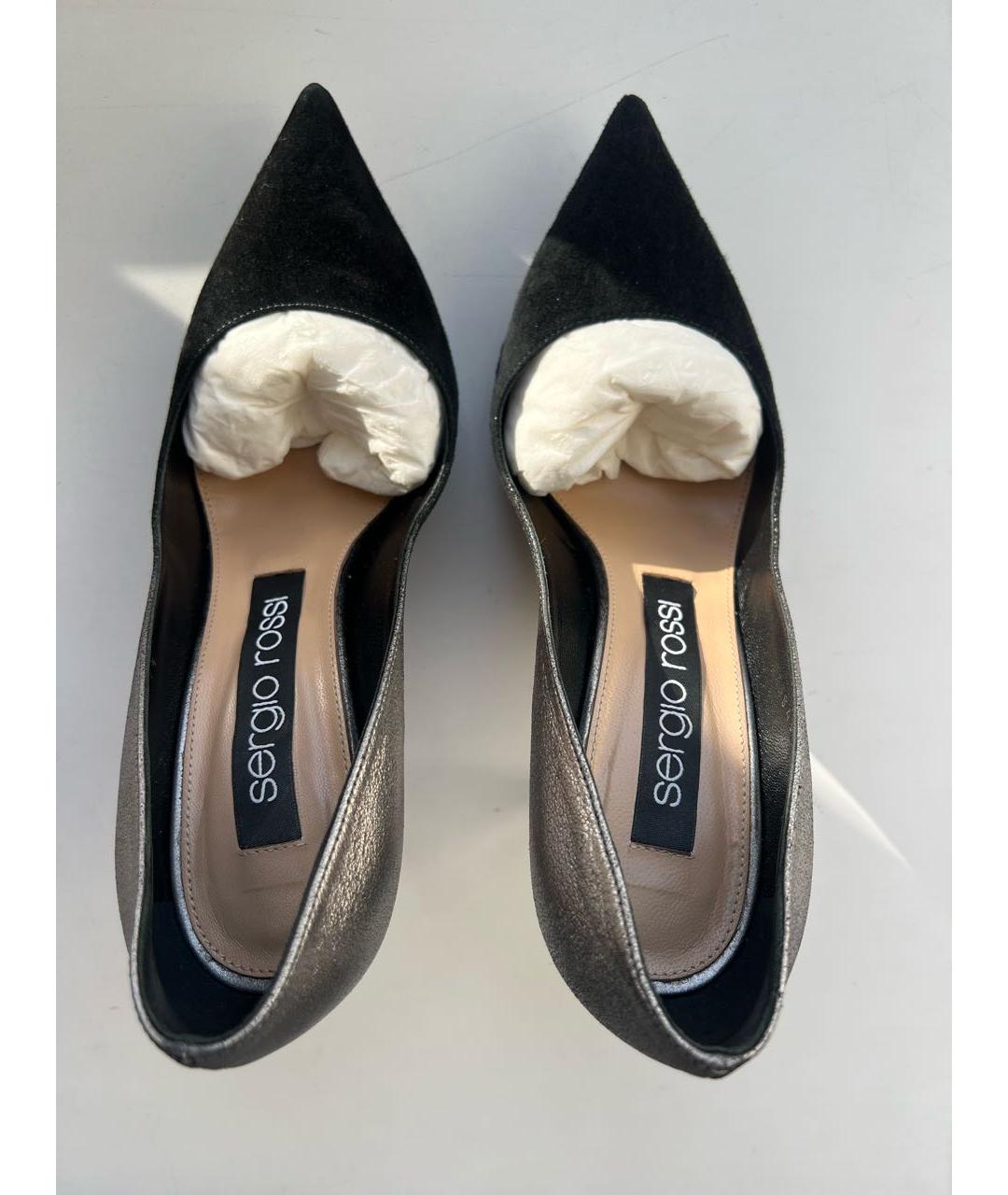 SERGIO ROSSI Черные замшевые туфли, фото 3