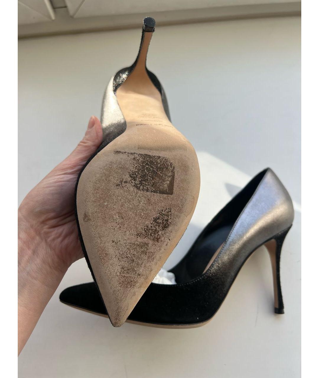 SERGIO ROSSI Черные замшевые туфли, фото 4