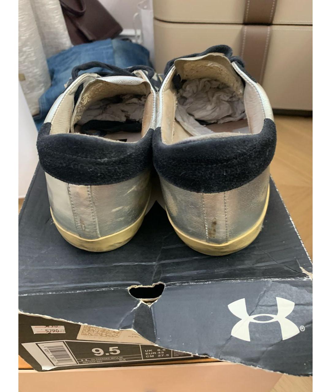 GOLDEN GOOSE DELUXE BRAND Серые кожаные кеды, фото 4