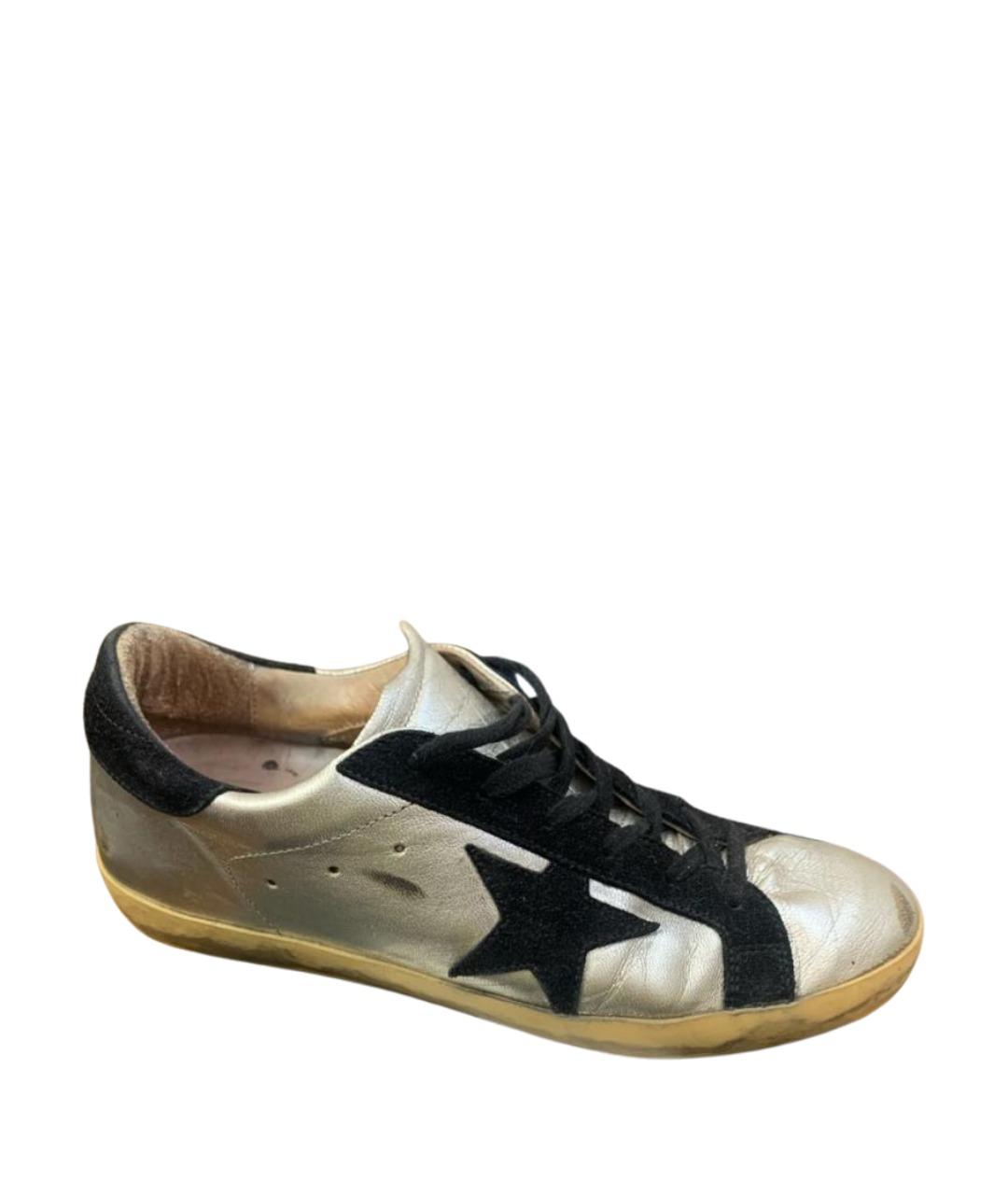 GOLDEN GOOSE DELUXE BRAND Серые кожаные кеды, фото 1
