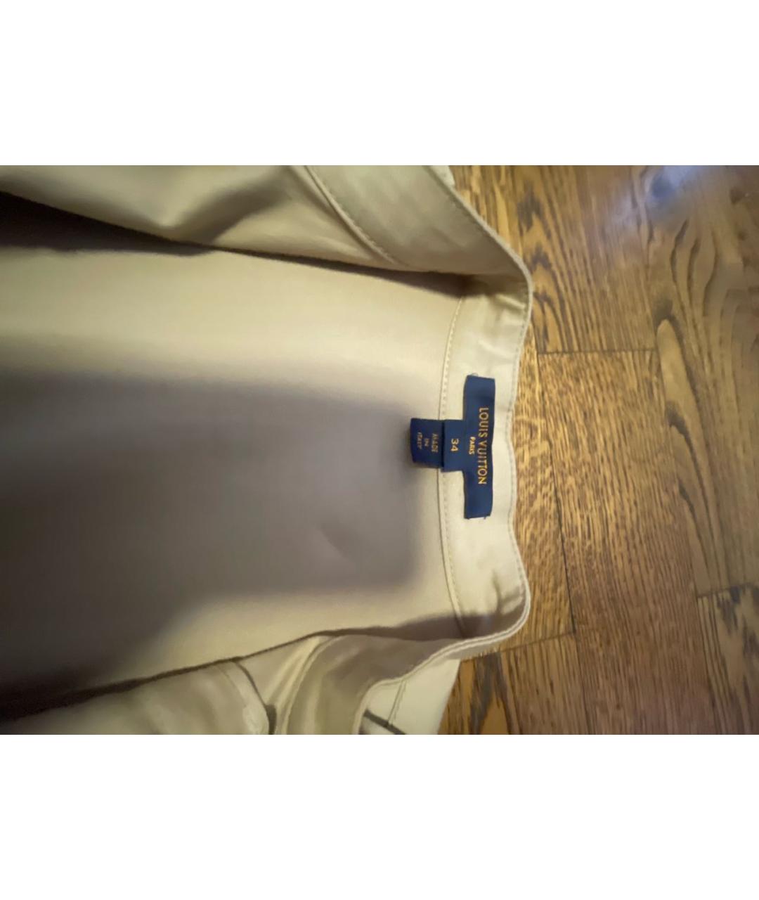 LOUIS VUITTON Горчичное хлопковое повседневное платье, фото 4