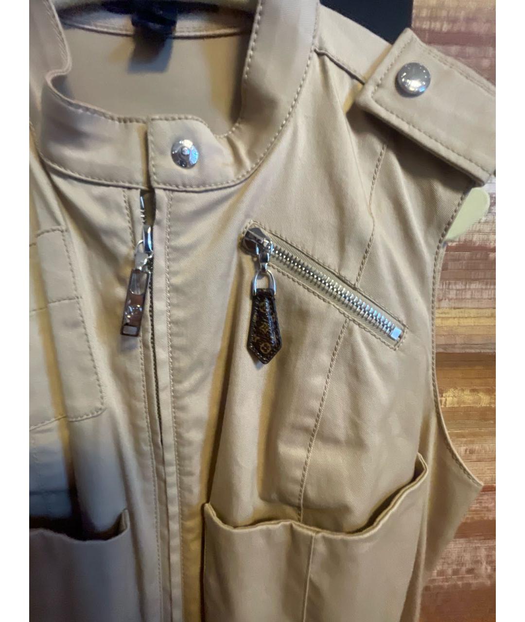 LOUIS VUITTON Горчичное хлопковое повседневное платье, фото 3