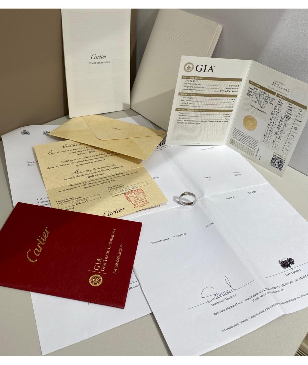 CARTIER Серебряное кольцо из белого золота, фото 2