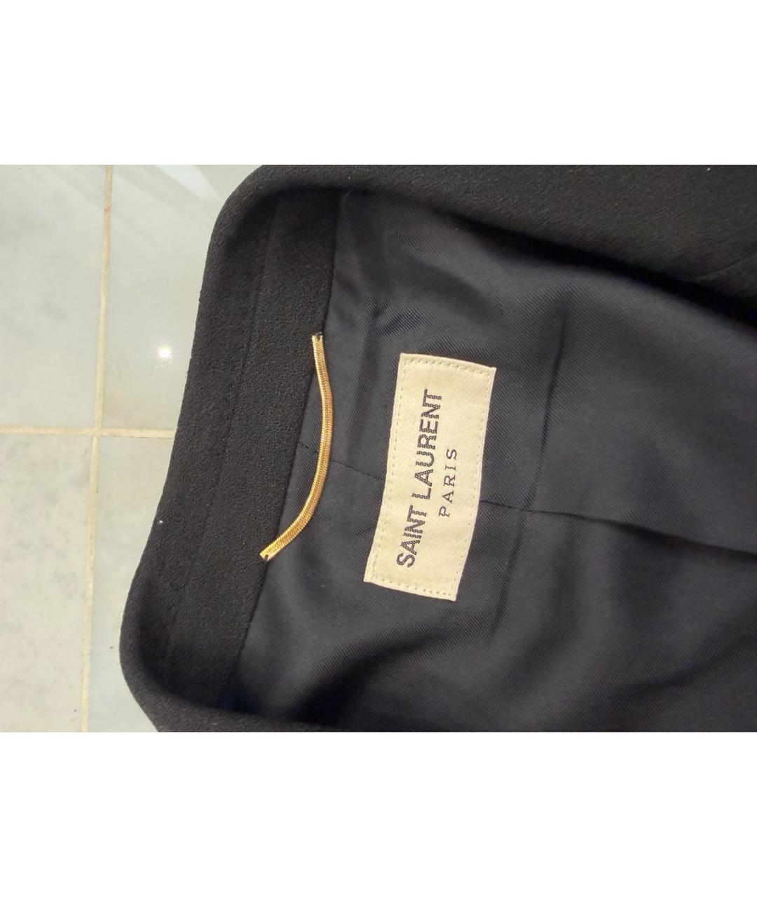 SAINT LAURENT Черный шерстяной жакет/пиджак, фото 2
