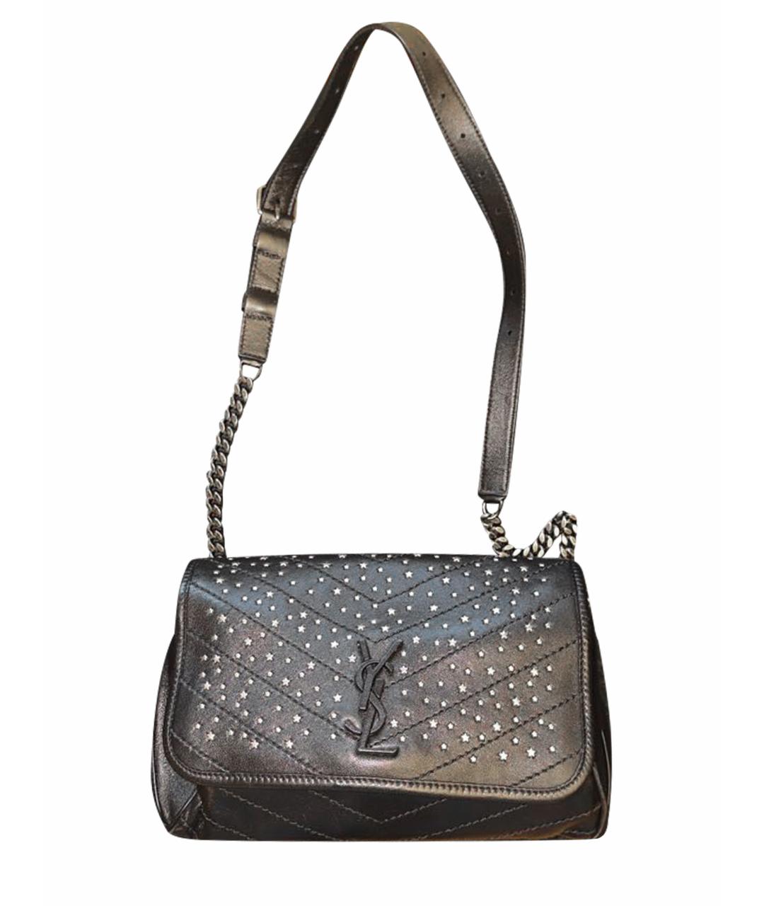 SAINT LAURENT Черная кожаная поясная сумка, фото 1