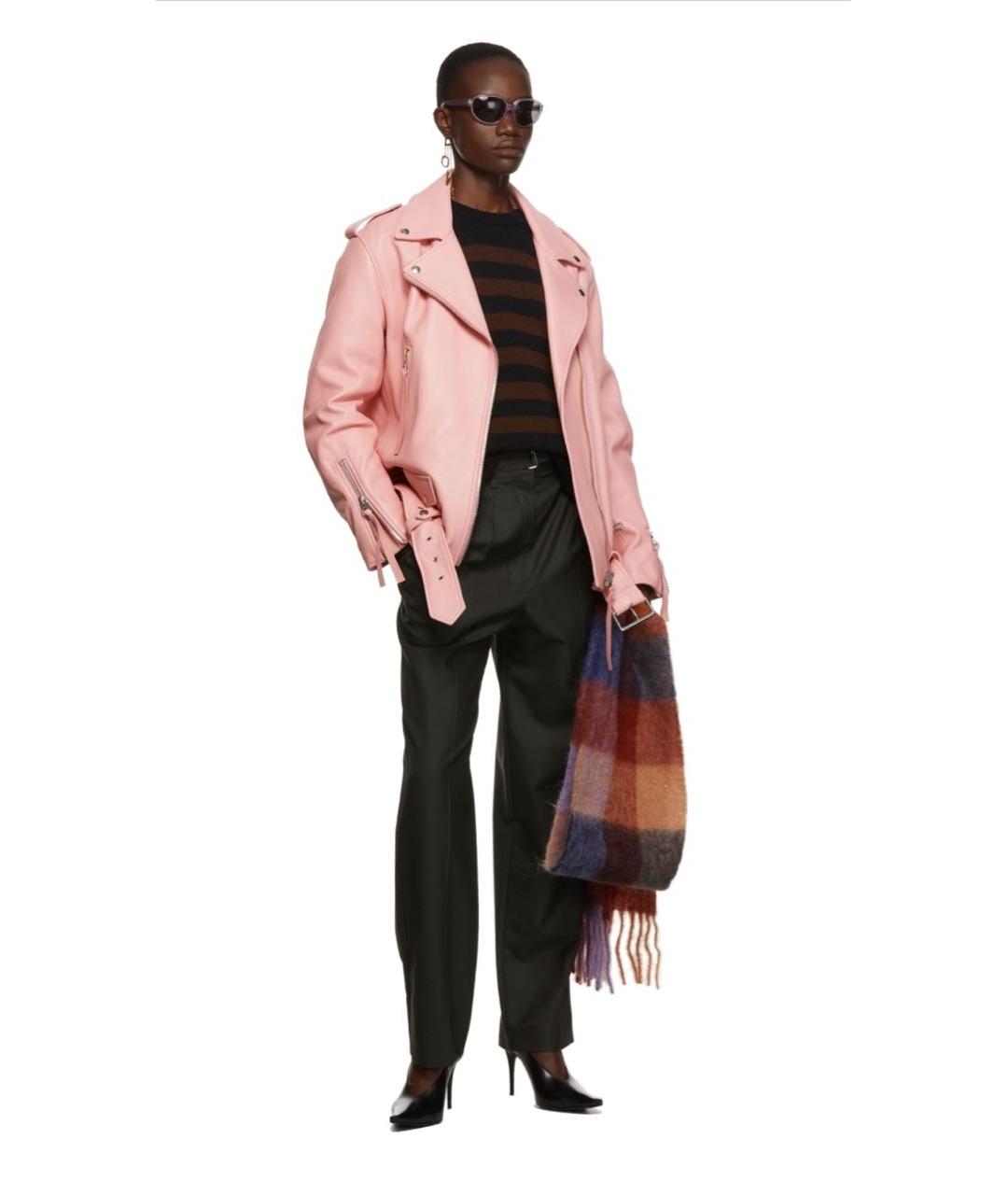 ACNE STUDIOS Розовая кожаная куртка, фото 3