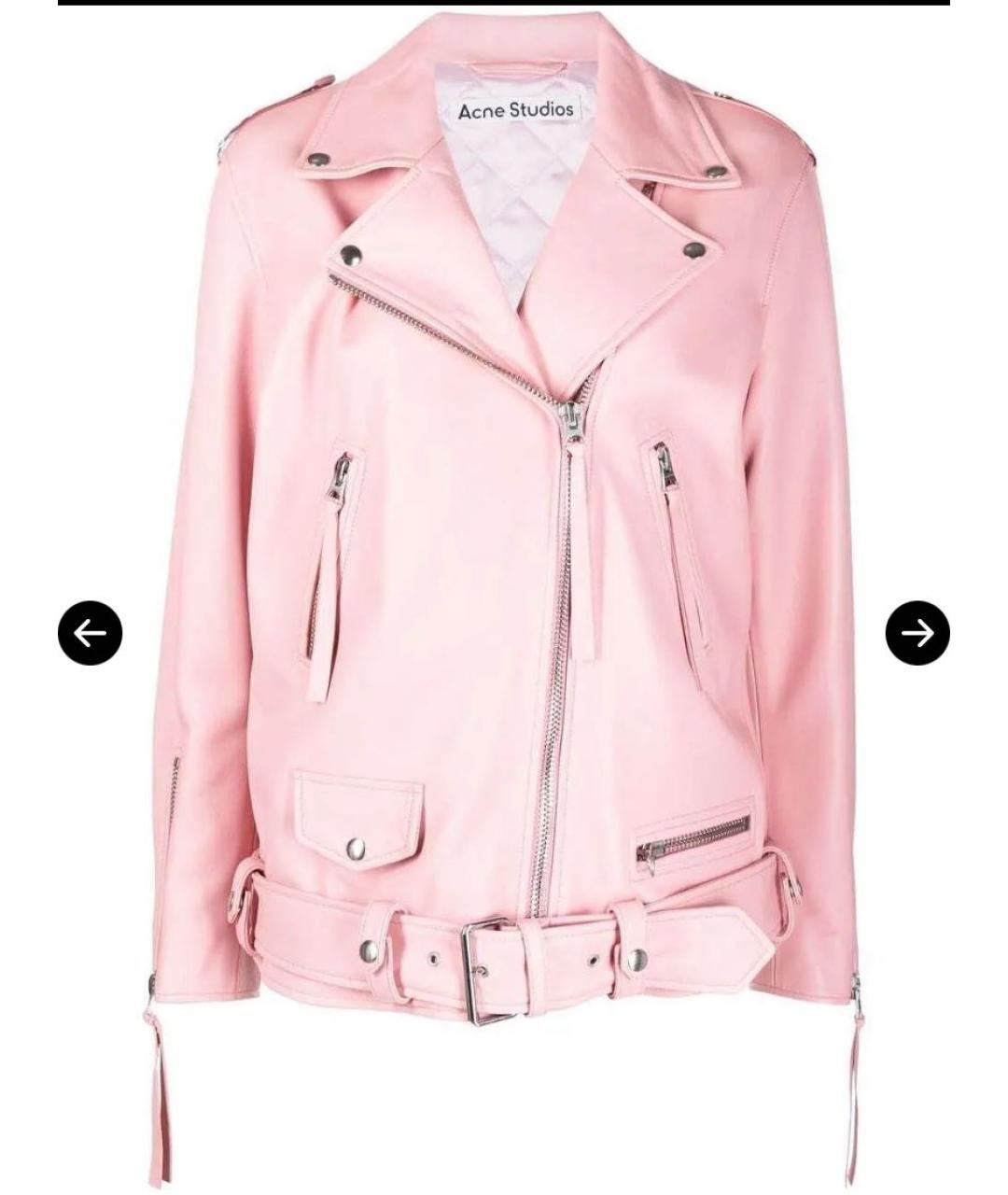 ACNE STUDIOS Розовая кожаная куртка, фото 9