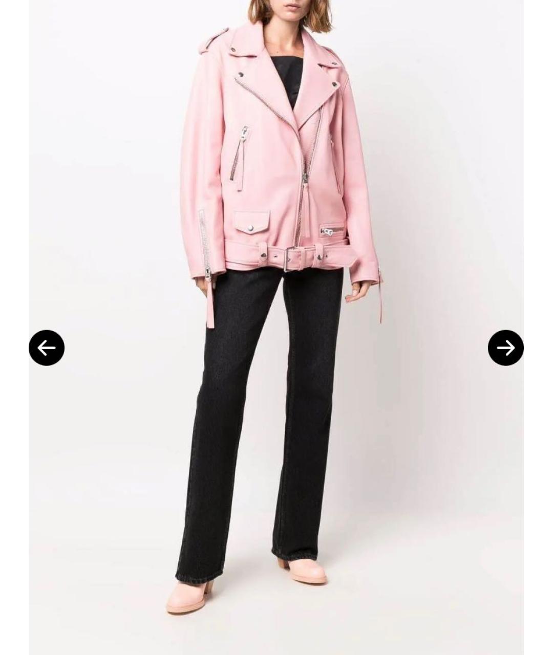 ACNE STUDIOS Розовая кожаная куртка, фото 8