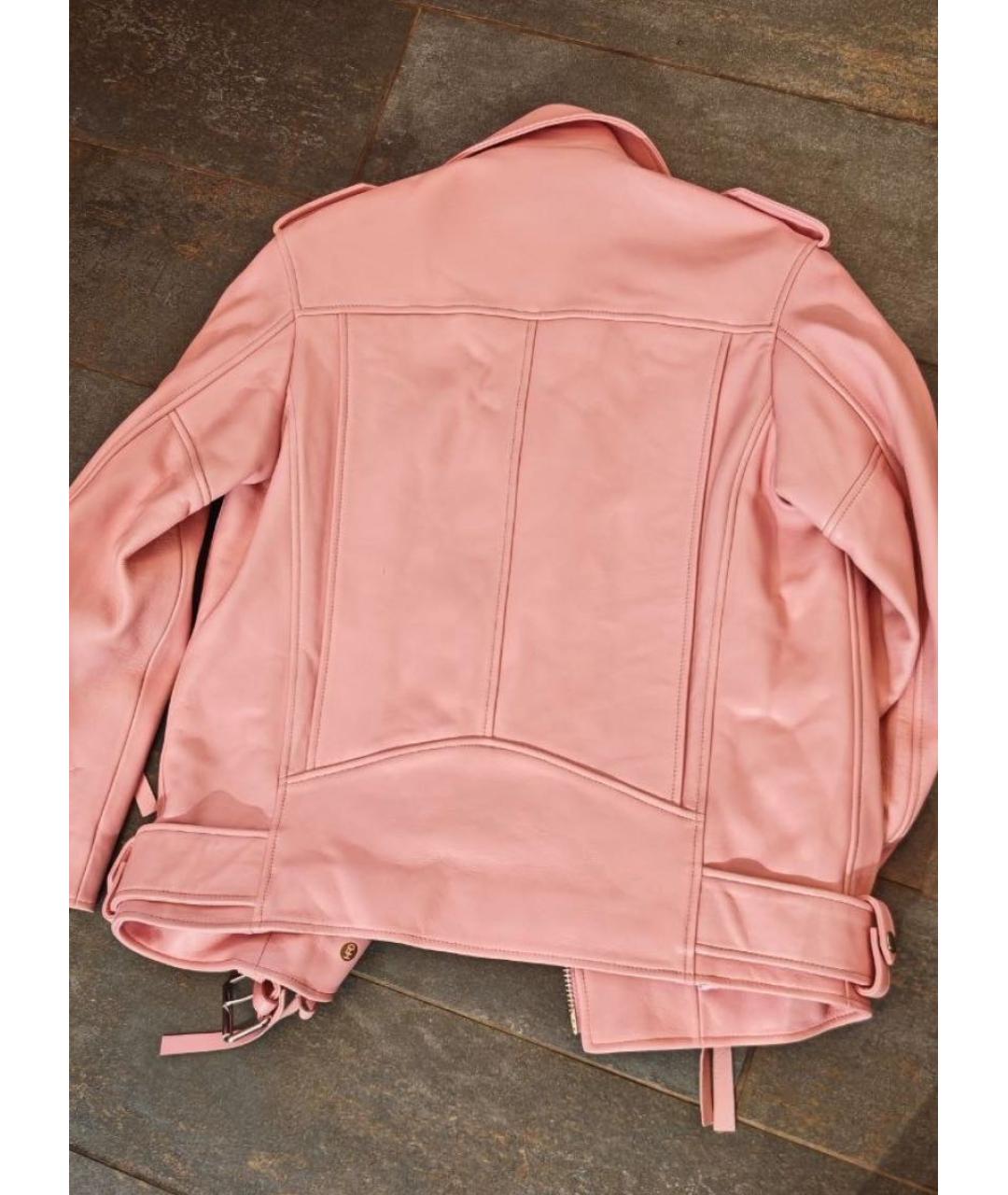 ACNE STUDIOS Розовая кожаная куртка, фото 6
