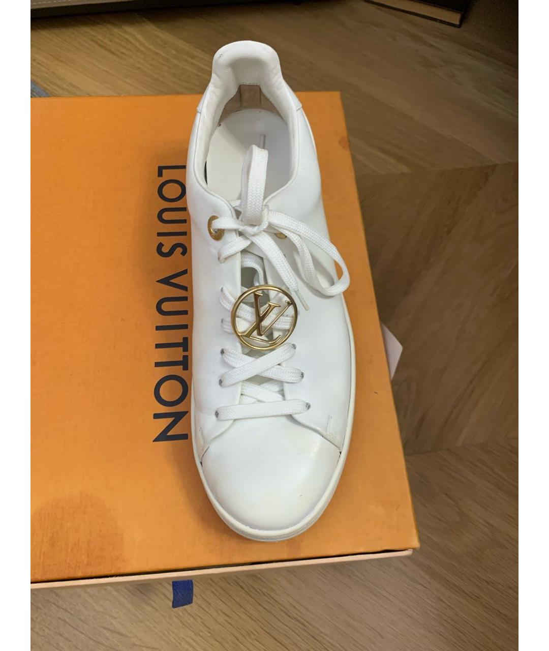 LOUIS VUITTON Белые кожаные кеды, фото 2