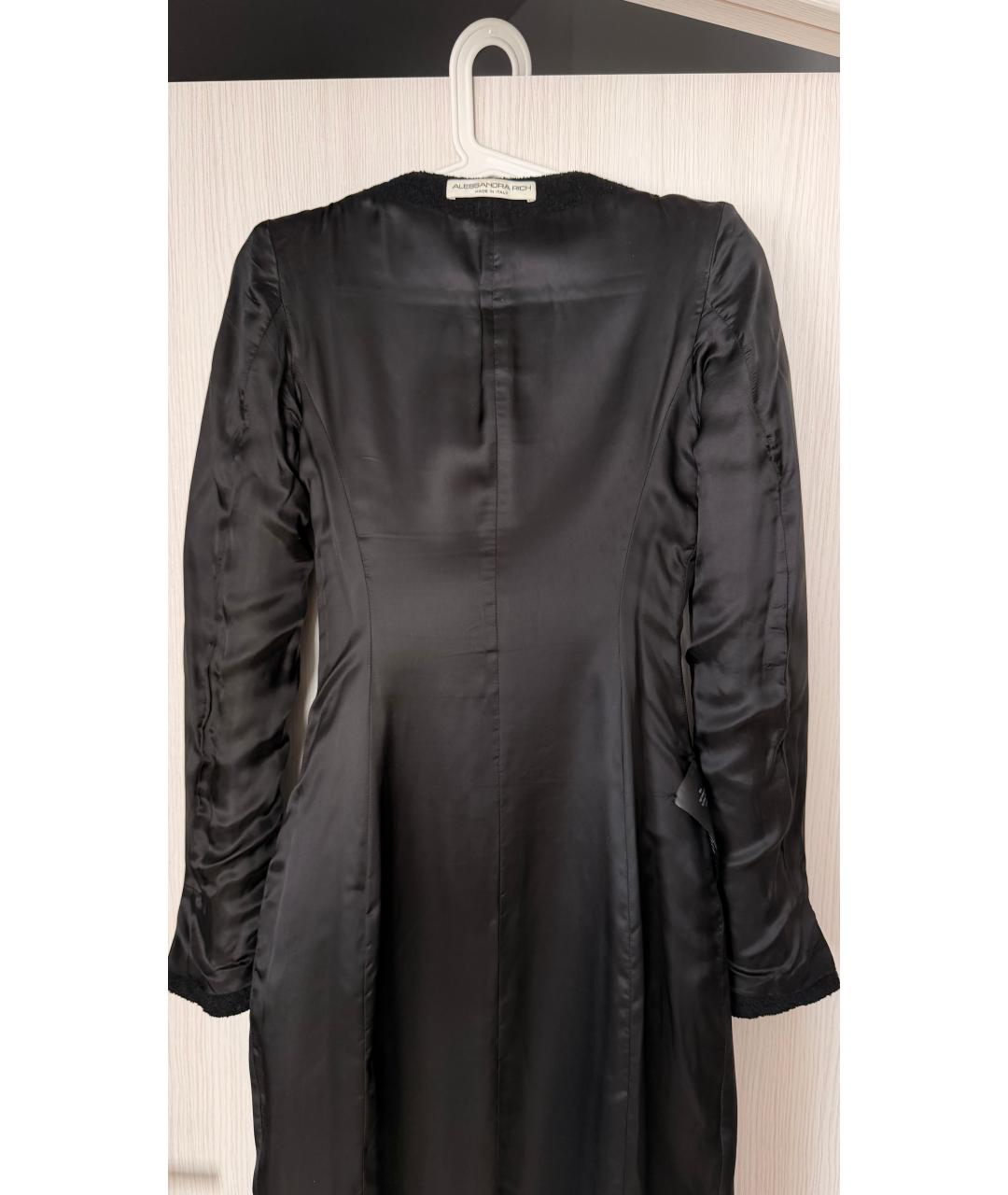 ALESSANDRA RICH Черное вискозное вечернее платье, фото 9