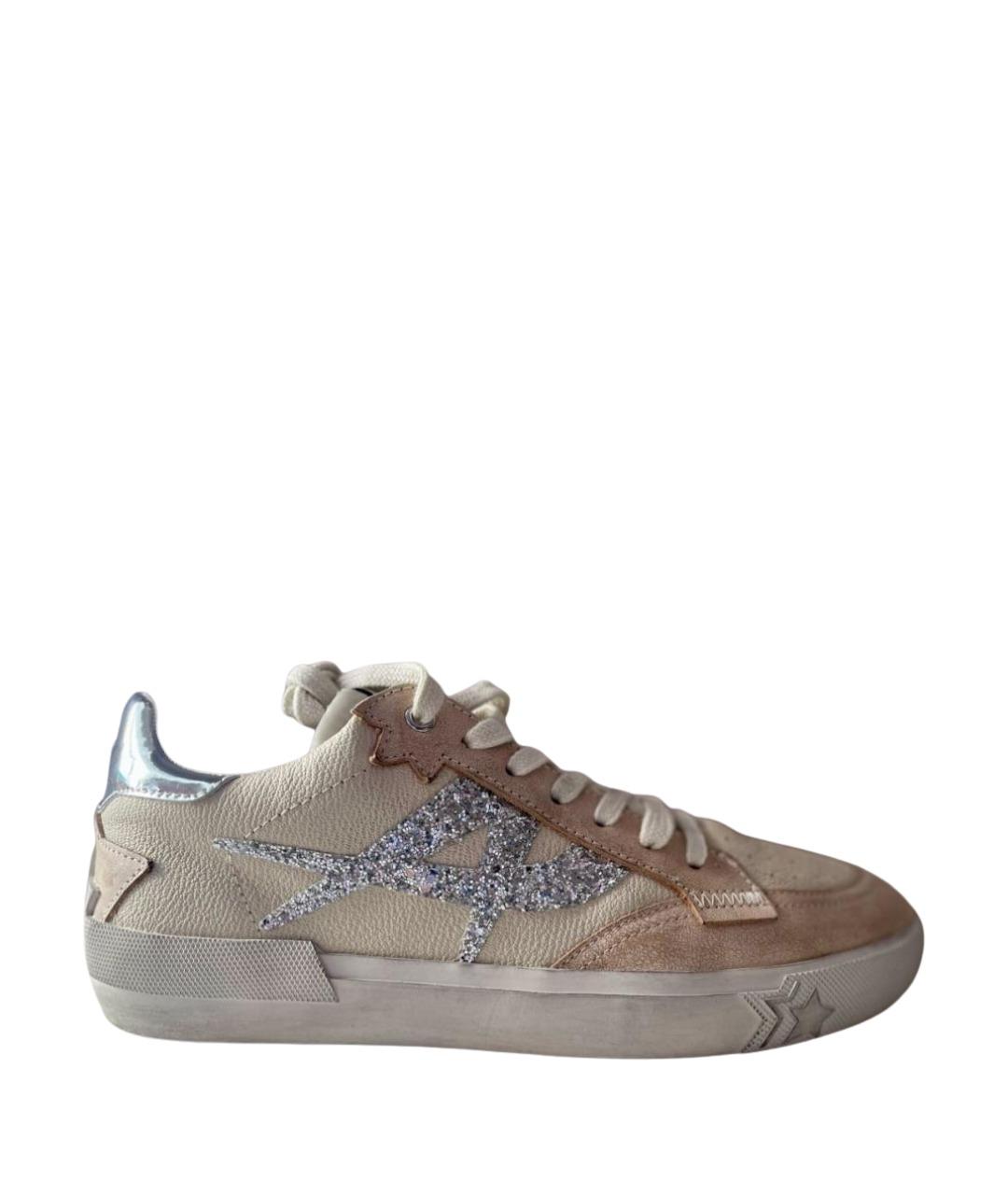 ASH Бежевые кожаные кеды, фото 1