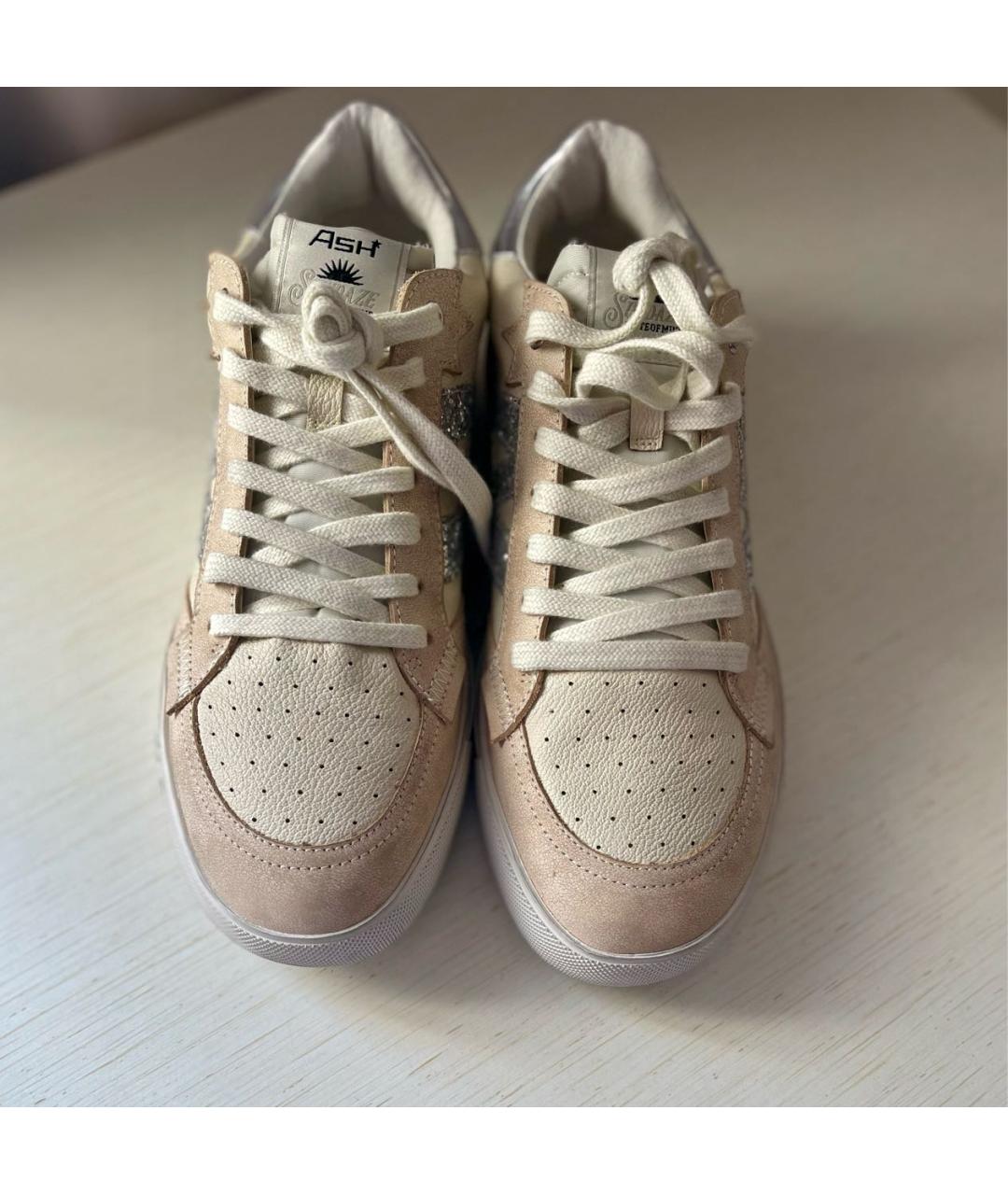ASH Бежевые кожаные кеды, фото 3