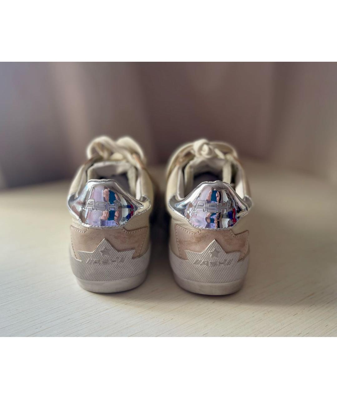 ASH Бежевые кожаные кеды, фото 4