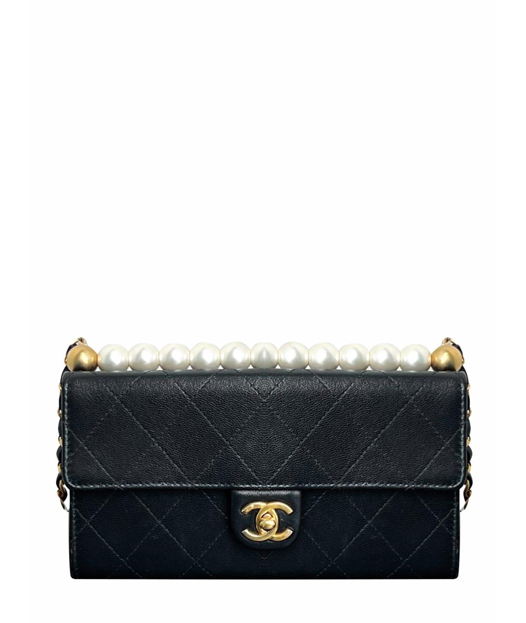 CHANEL Черная кожаная сумка через плечо, фото 1