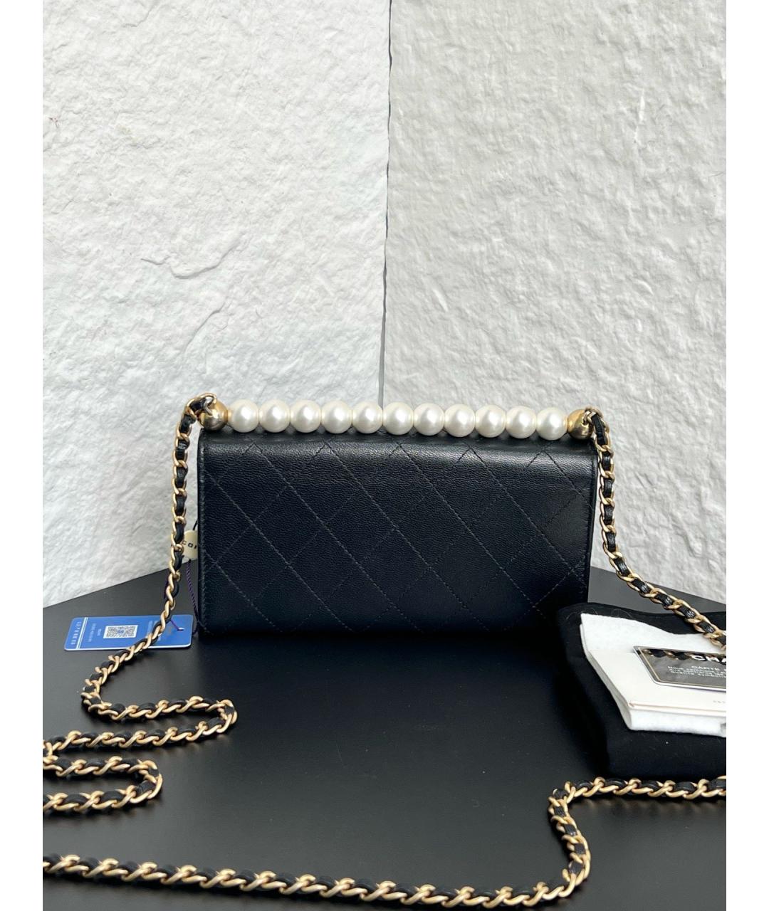 CHANEL Черная кожаная сумка через плечо, фото 3