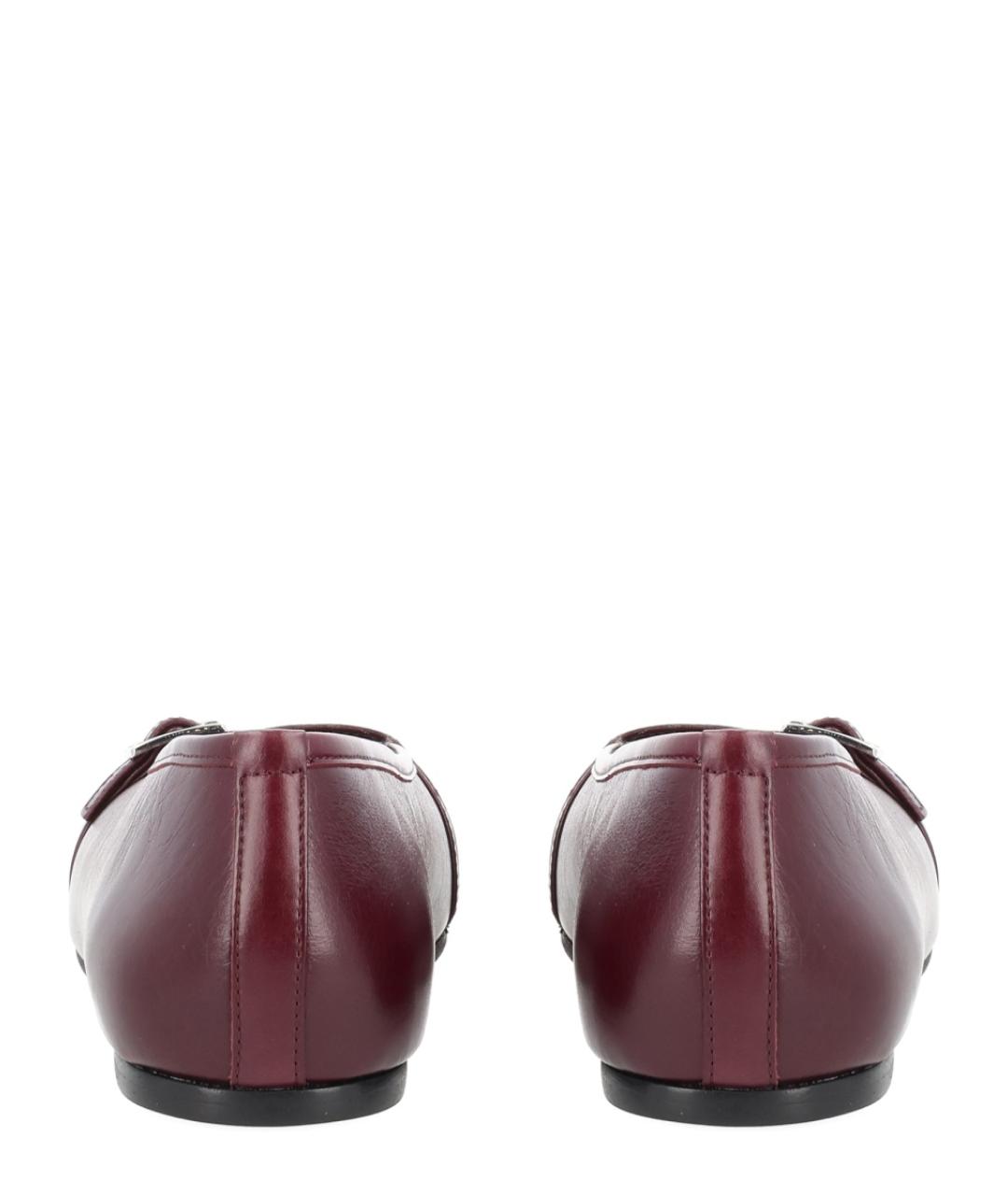 ALOHAS Бордовые кожаные балетки, фото 4