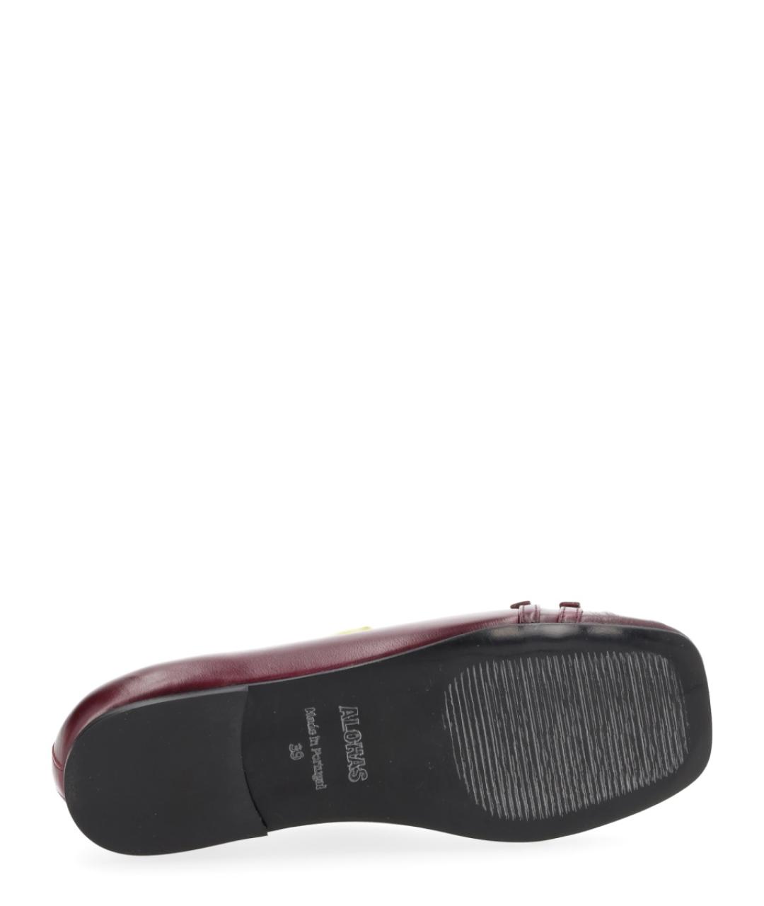 ALOHAS Бордовые кожаные балетки, фото 6