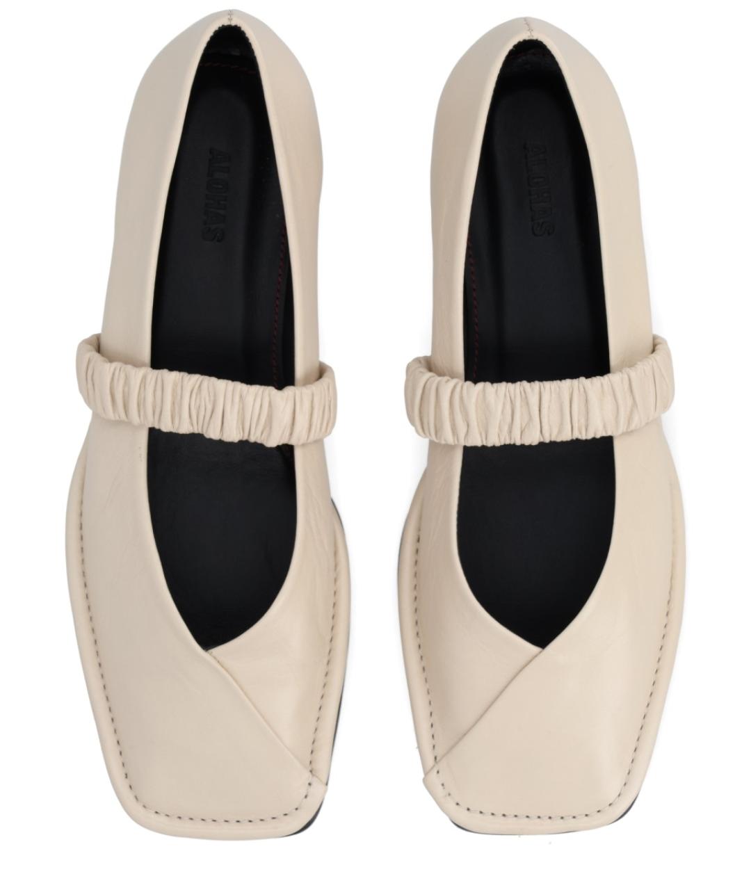 ALOHAS Белые кожаные балетки, фото 5