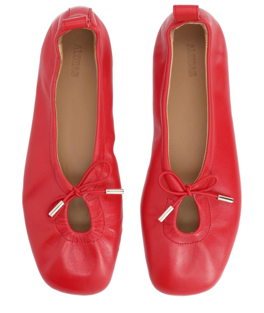 ALOHAS Красные кожаные балетки, фото 5