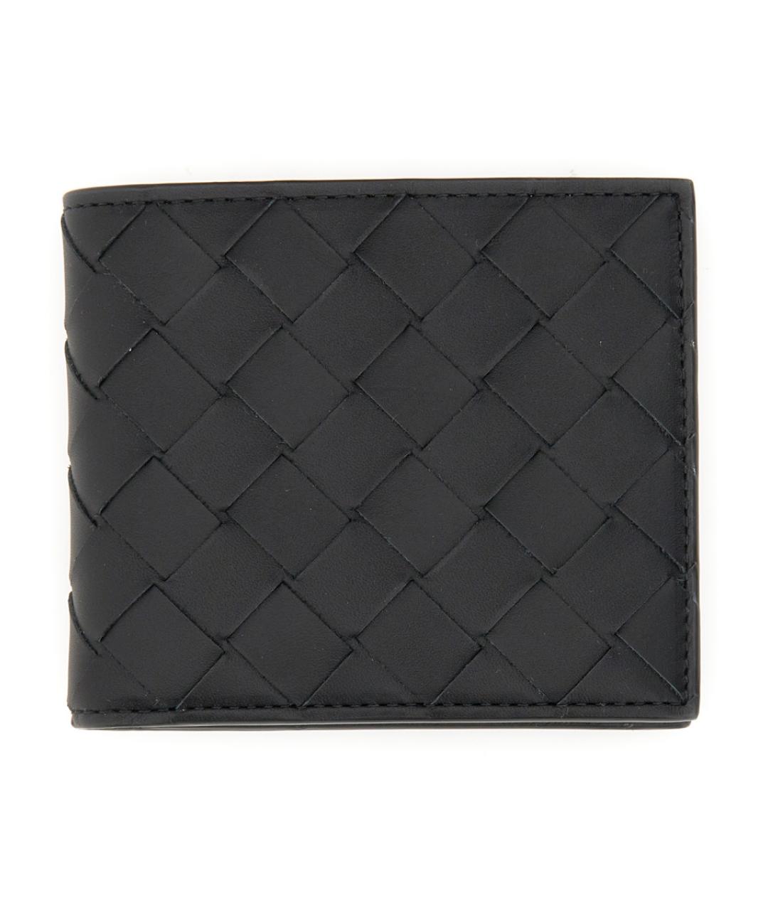 BOTTEGA VENETA Черный кожаный кошелек, фото 1