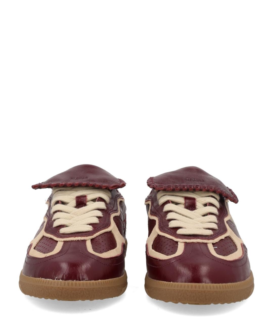ALOHAS Бордовые кожаные кеды, фото 3