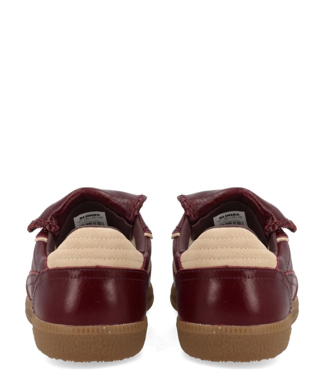 ALOHAS Бордовые кожаные кеды, фото 4