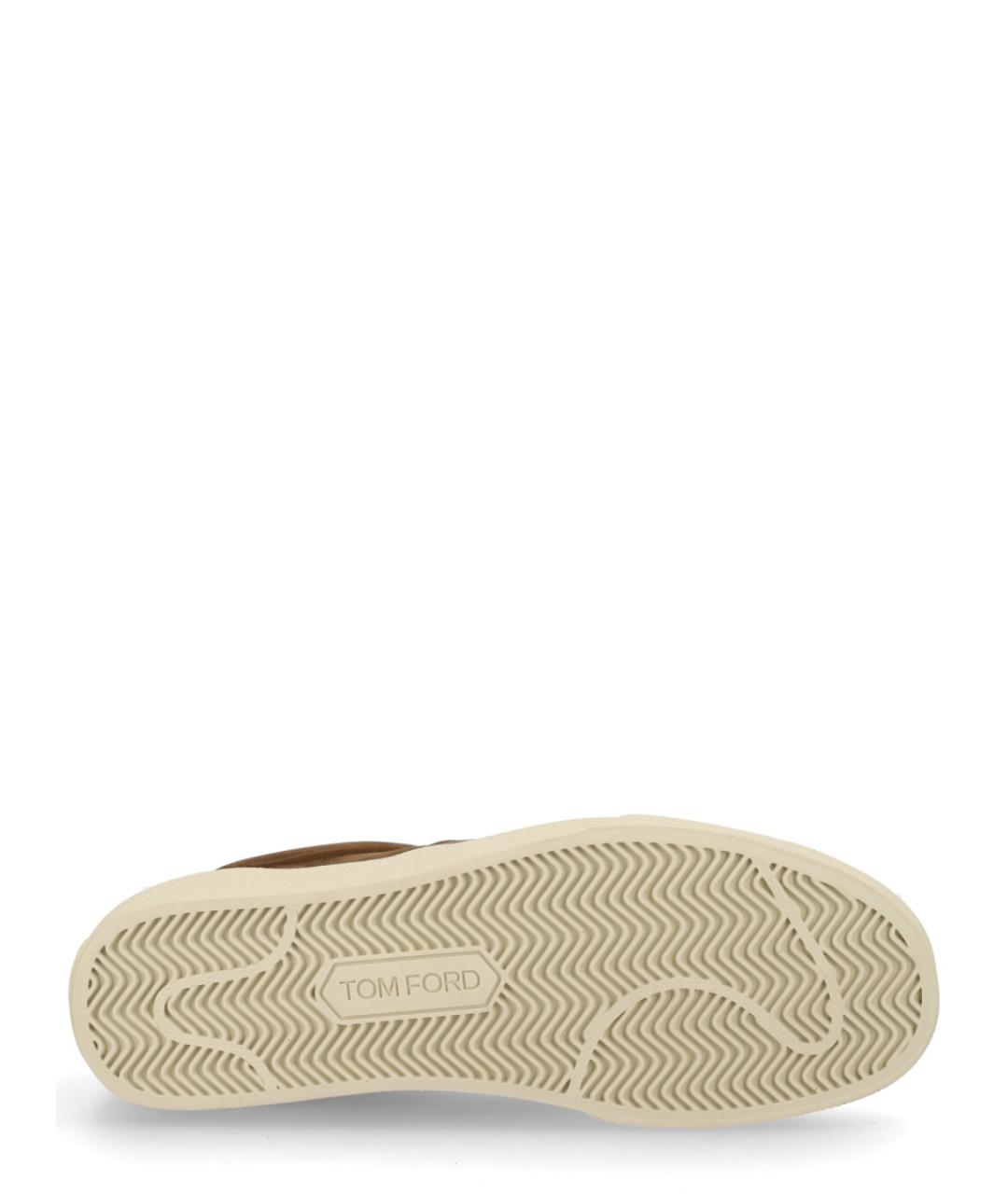 TOM FORD Хаки замшевые низкие кроссовки / кеды, фото 6