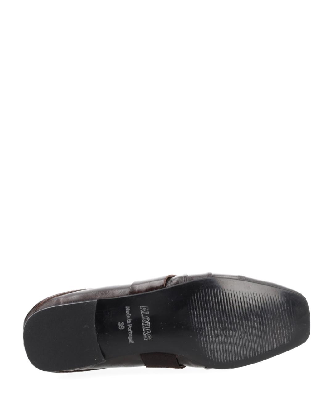 ALOHAS Коричневые кожаные балетки, фото 6