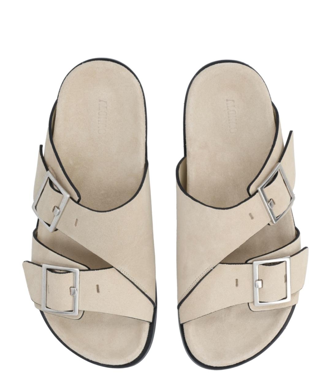 ALOHAS Бежевые замшевые сандалии, фото 5