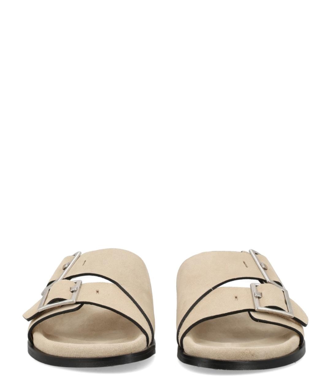 ALOHAS Бежевые замшевые сандалии, фото 3