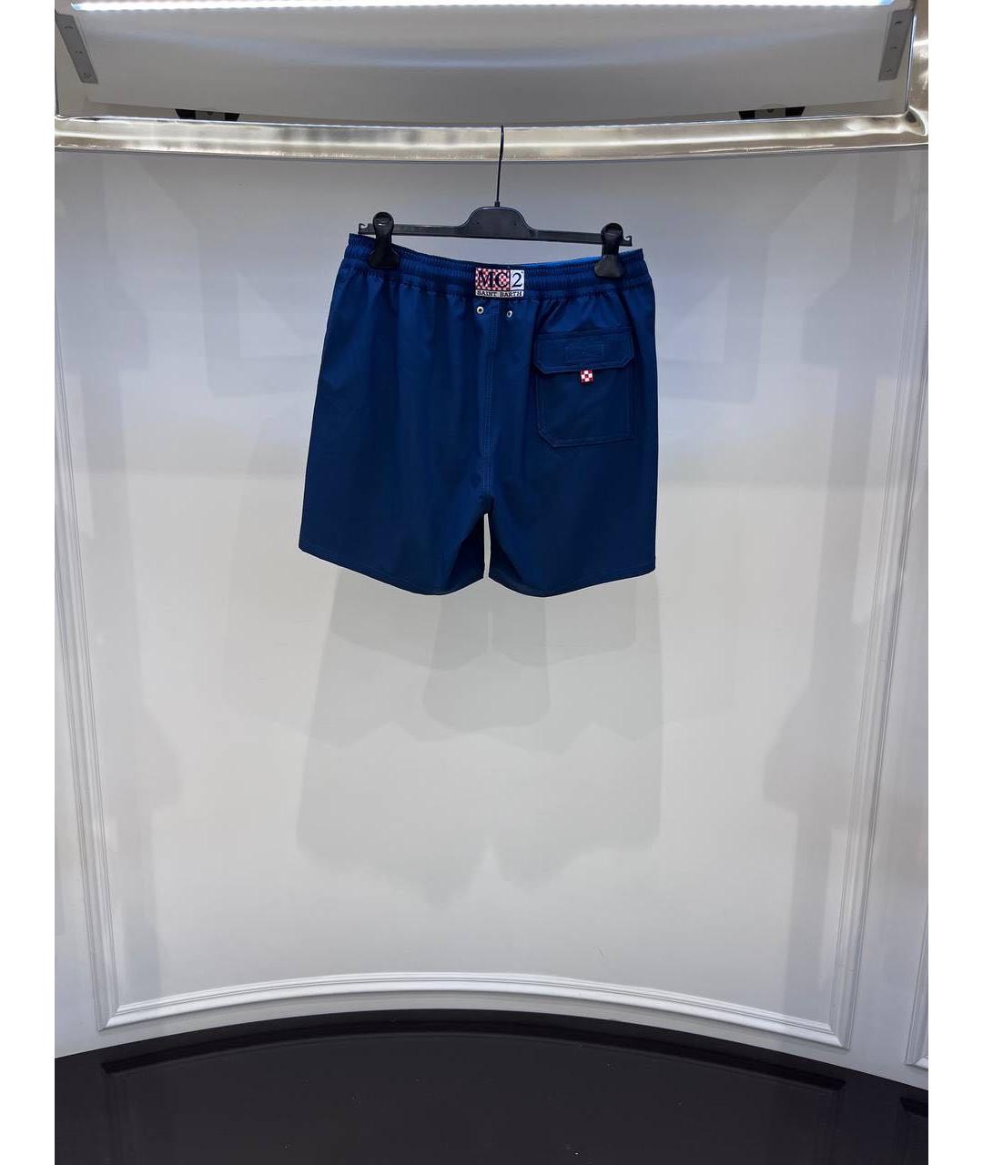 MC2 SAINT BARTH Темно-синие полиэстеровые шорты, фото 3