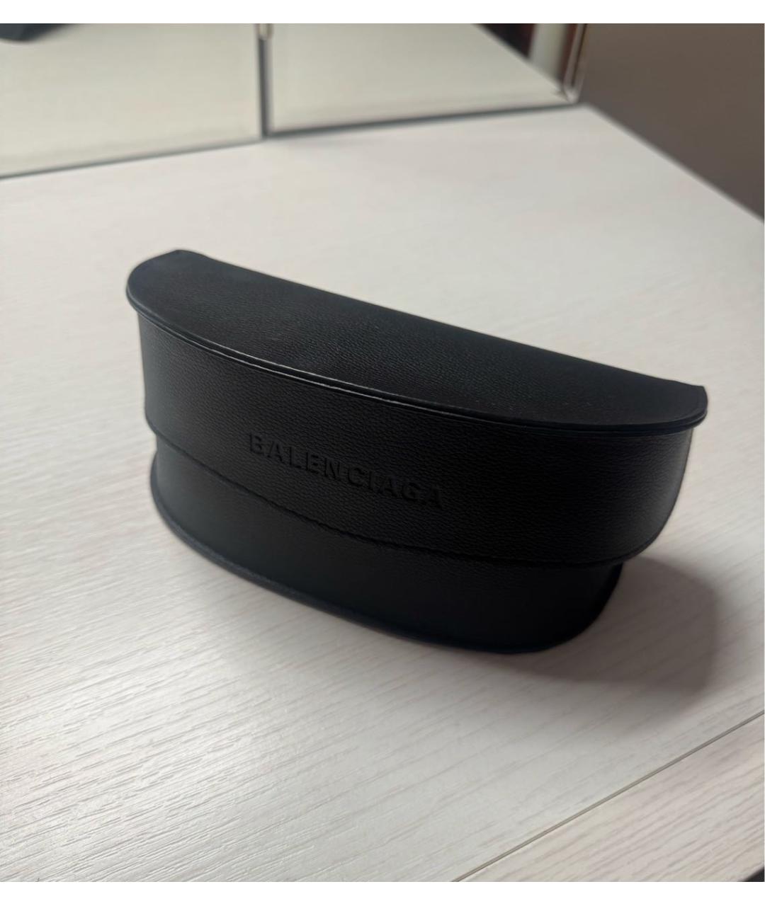 BALENCIAGA Черные пластиковые солнцезащитные очки, фото 4