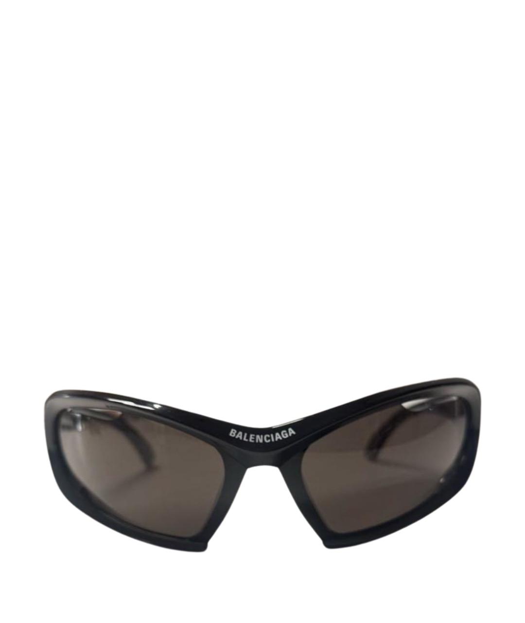 BALENCIAGA Черные пластиковые солнцезащитные очки, фото 1