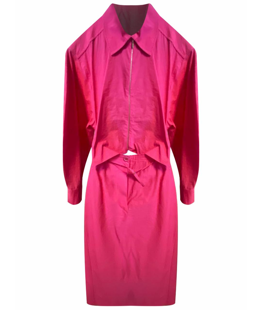 JACQUEMUS Фуксия хлопковое повседневное платье, фото 1
