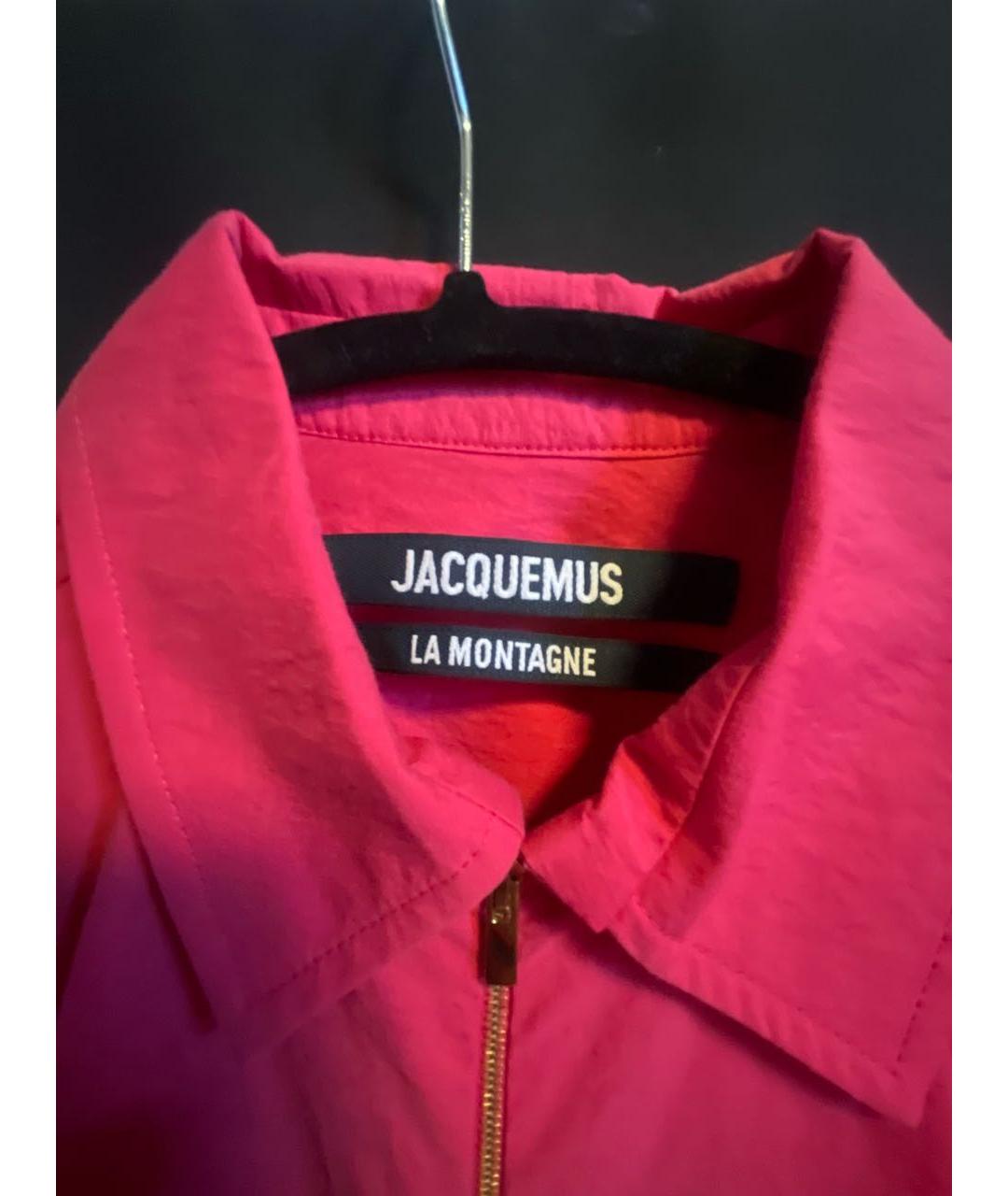 JACQUEMUS Фуксия хлопковое повседневное платье, фото 4