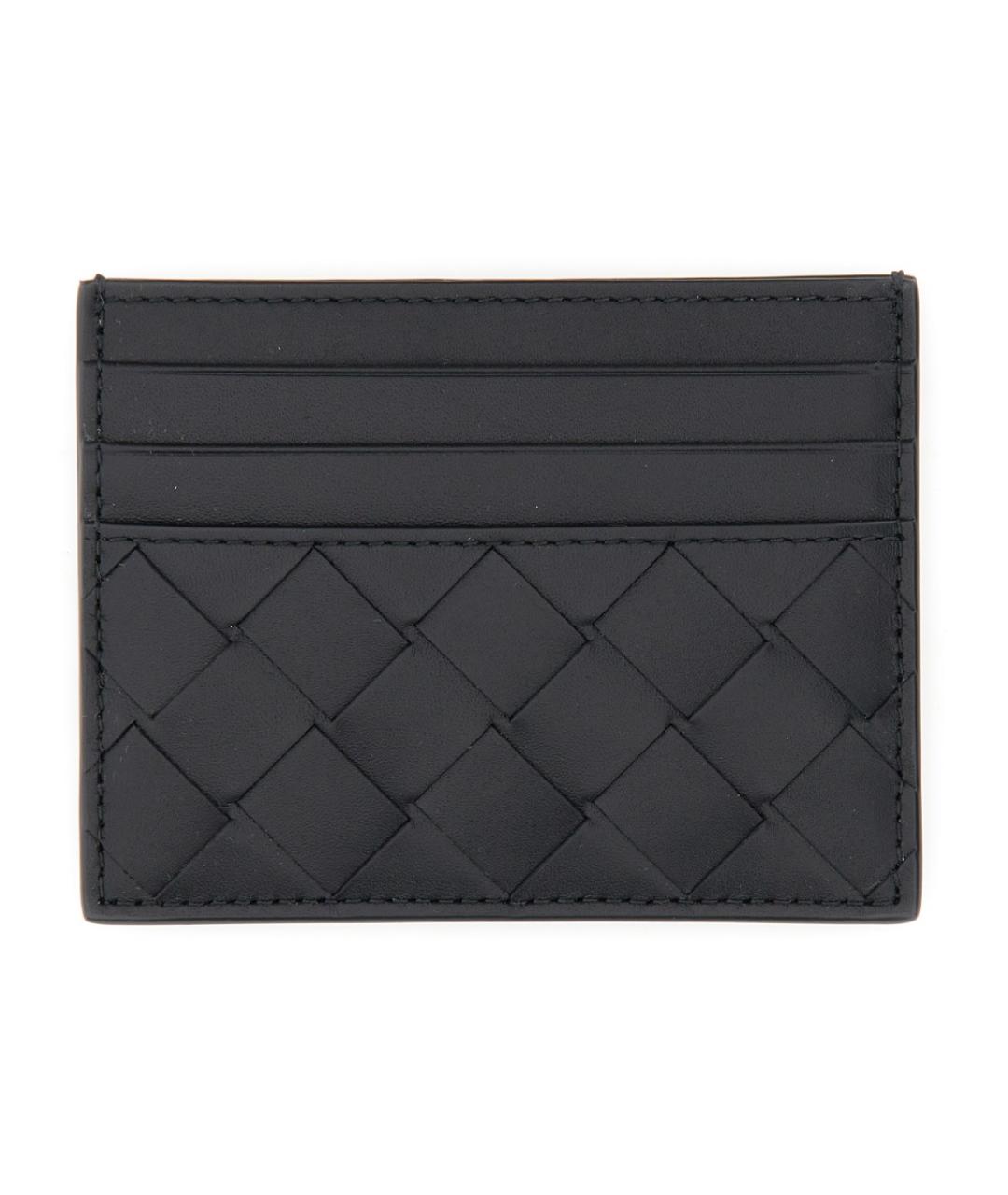 BOTTEGA VENETA Черный кожаный кардхолдер, фото 2