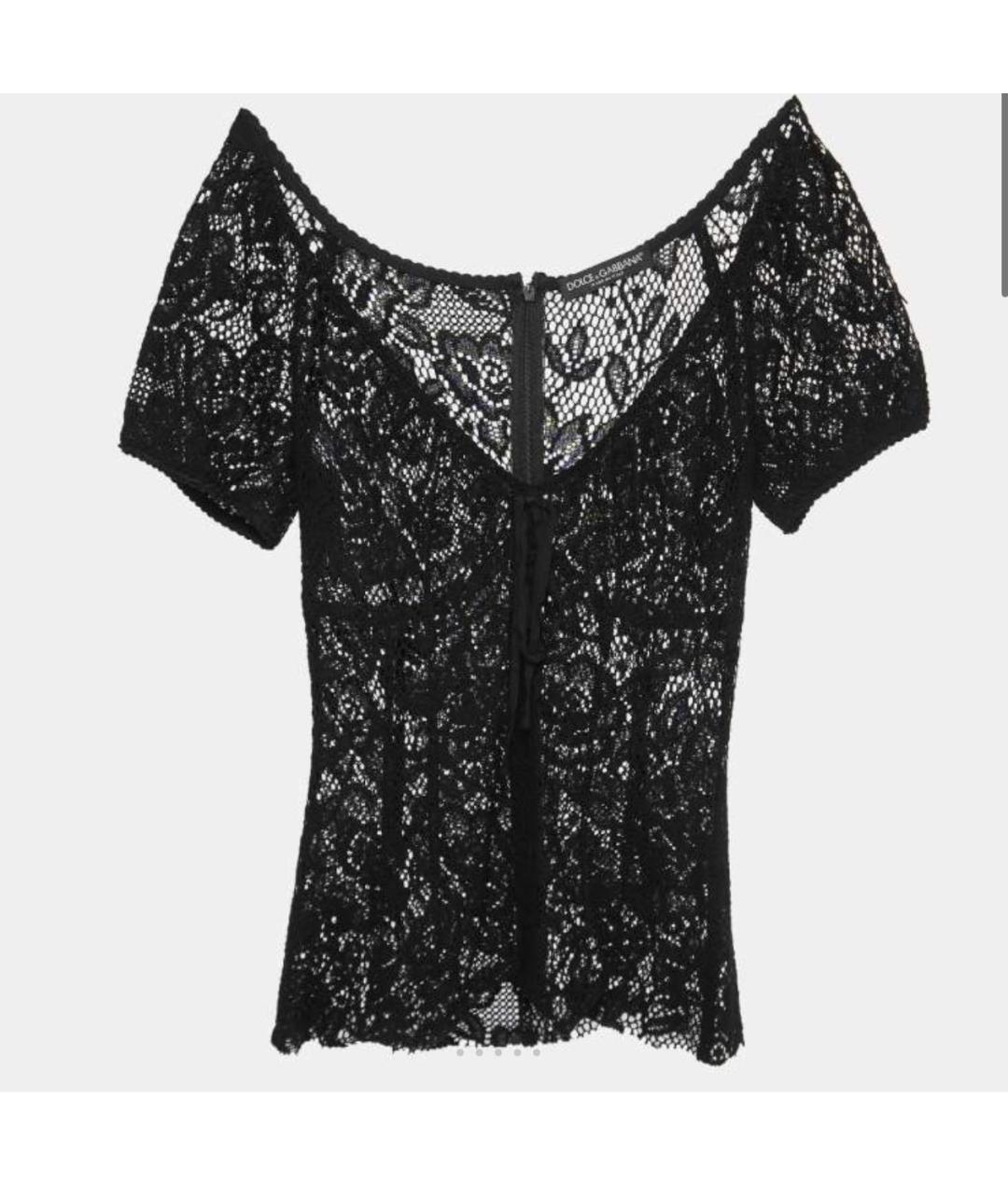 DOLCE&GABBANA Черная полиамидовая блузы, фото 7