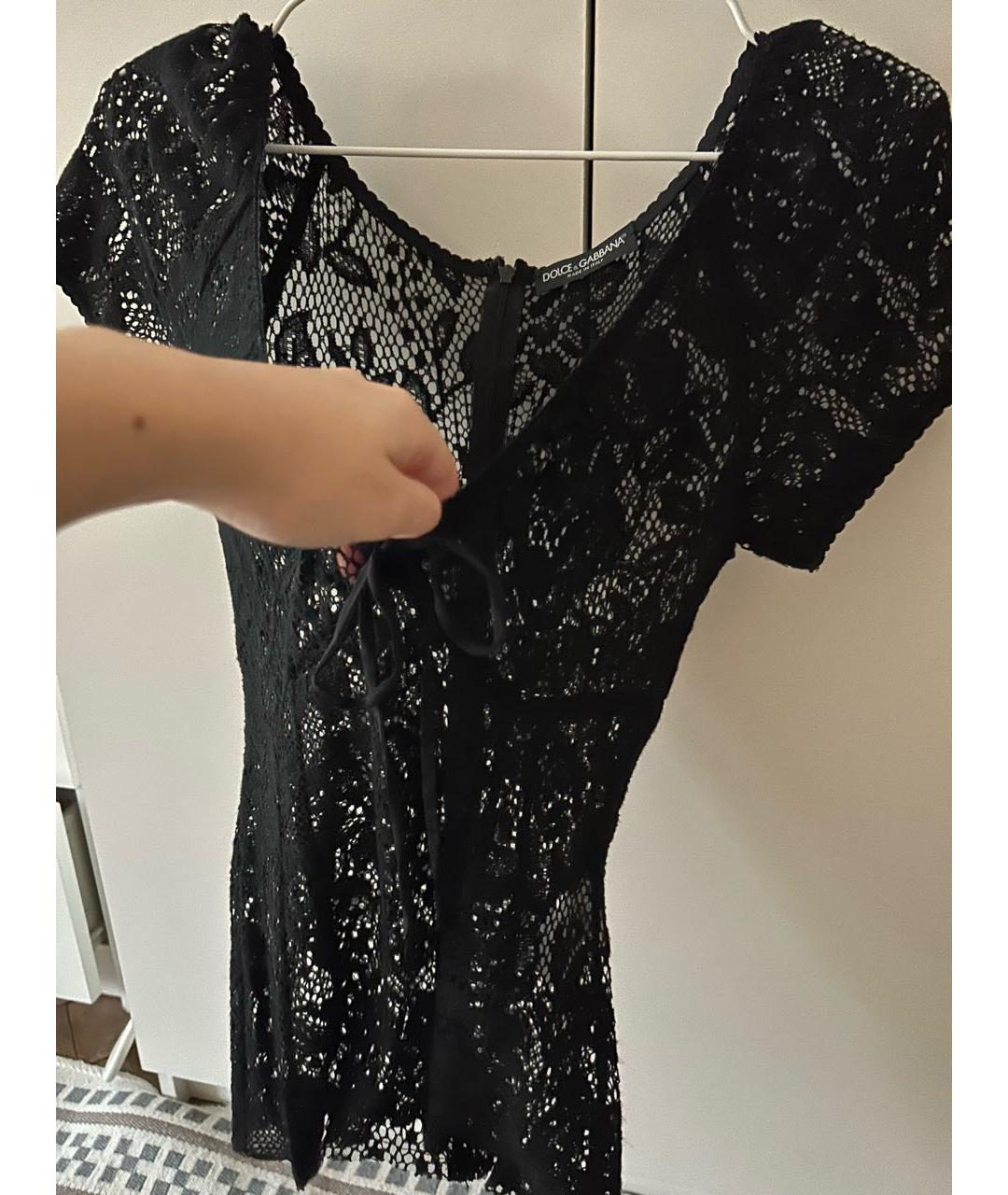 DOLCE&GABBANA Черная полиамидовая блузы, фото 6