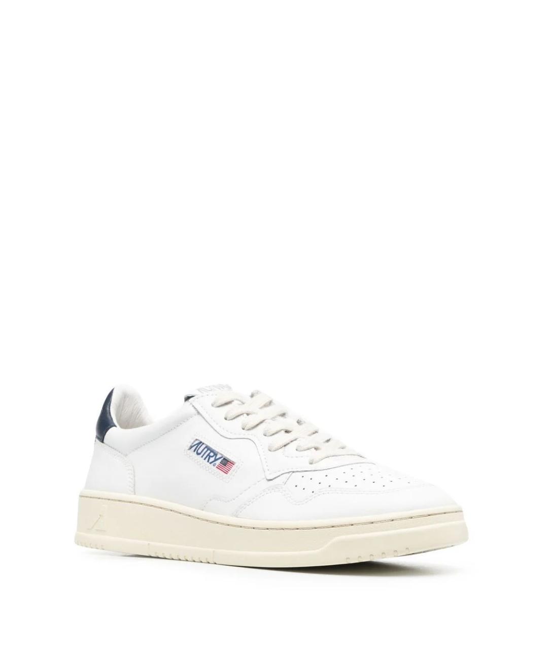 AUTRY Белые кожаные низкие кроссовки / кеды, фото 2