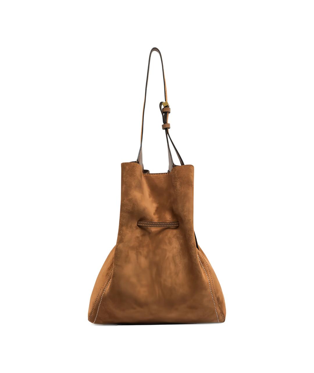 Gianni Chiarini Коричневая замшевая сумка через плечо, фото 3