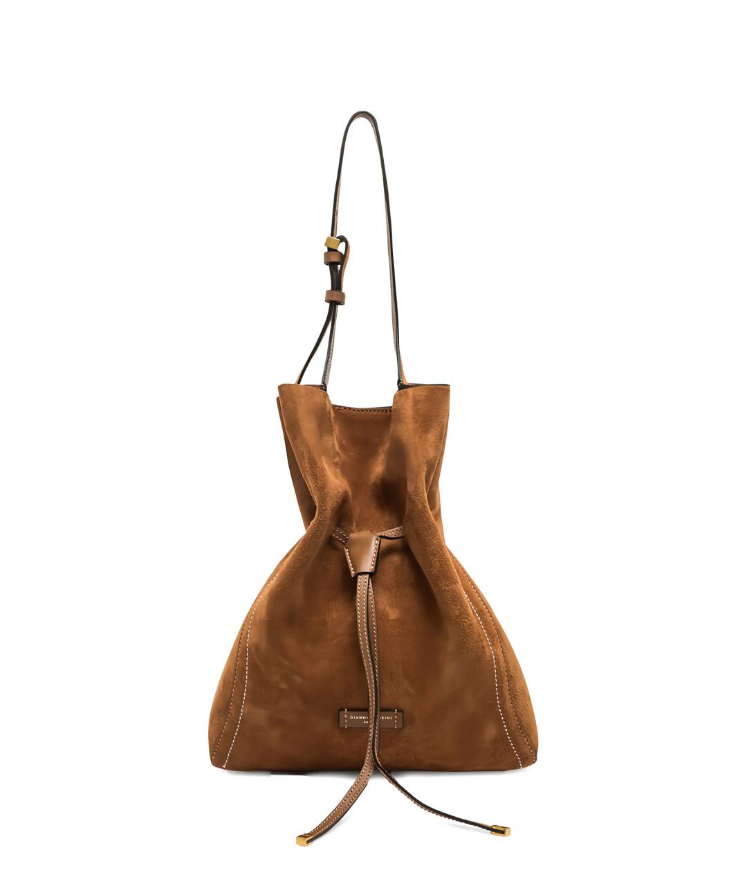 Gianni Chiarini Коричневая замшевая сумка через плечо, фото 1