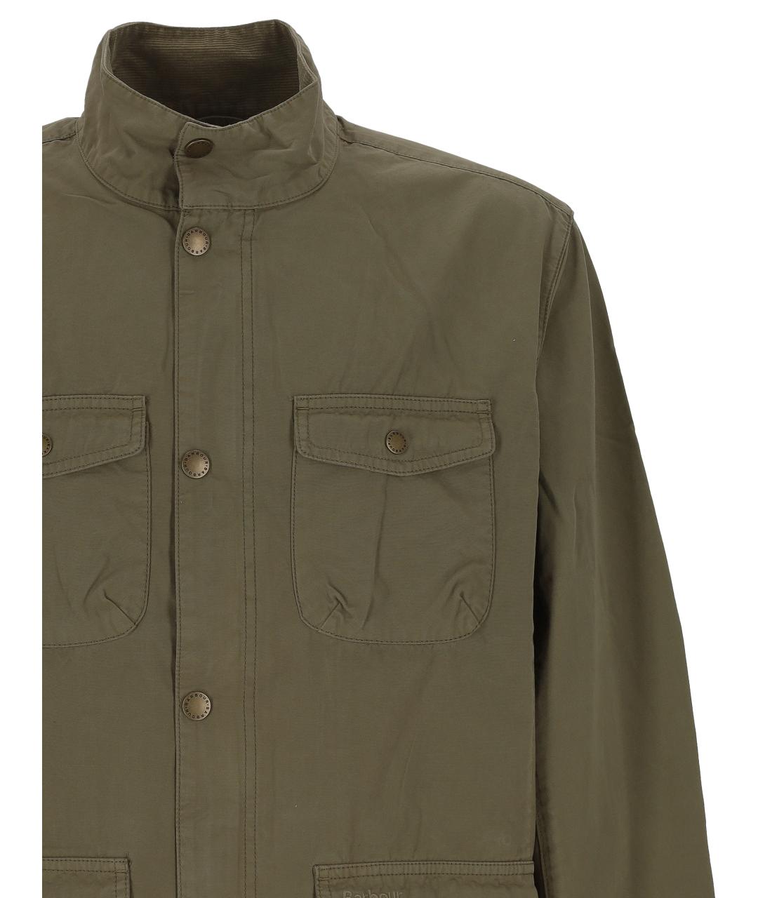 BARBOUR Хаки хлопковая куртка, фото 2