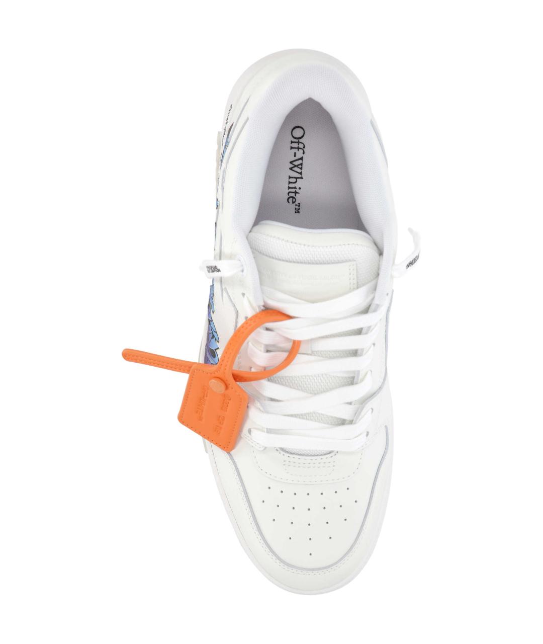 OFF-WHITE Белые кожаные низкие кроссовки / кеды, фото 4