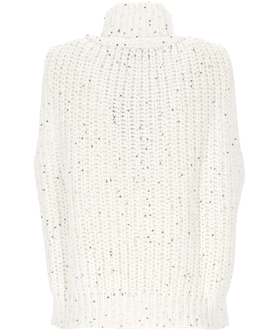 LORENA ANTONIAZZI Белый хлопковый джемпер / свитер, фото 3