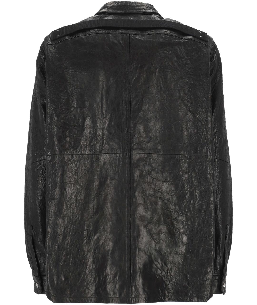 RICK OWENS Черная кожаная куртка, фото 2