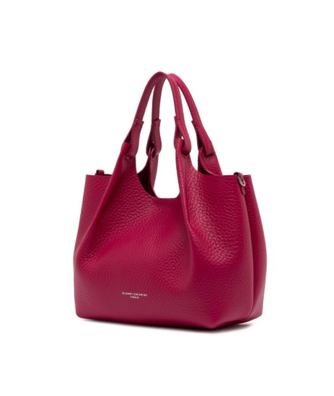 Gianni Chiarini Красная кожаная сумка тоут, фото 2